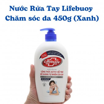 Nước Rửa Tay Lifebuoy Chăm sóc da 450g (Xanh)